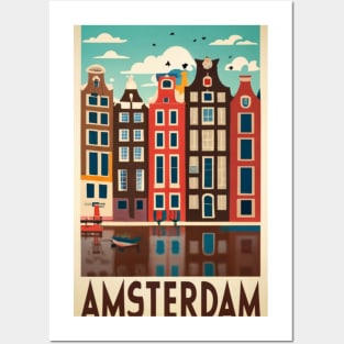 A Vintage Travel Art of Amsterdam - Netherlands Posters and Art